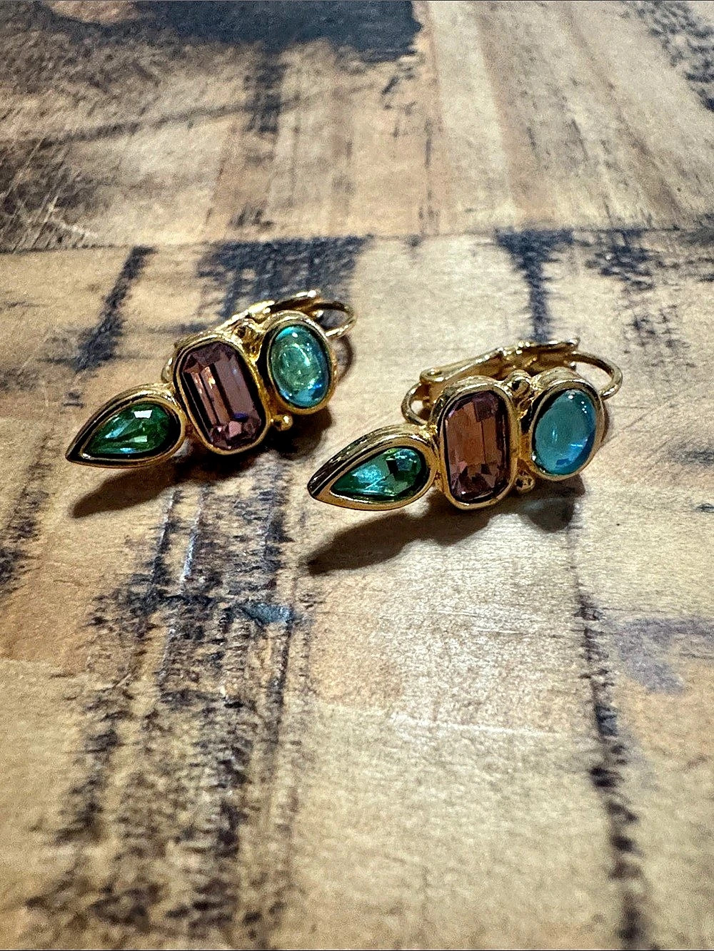 Premier Designs Inc. Multicolor Stone Clip-On Earrings NWT